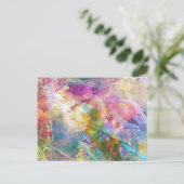 抽象芸術グランジテクスチ絵を描ャ3 ポストカード (スタンド正面)