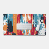 抽象芸術グランジモダン名 デスクマット (キーボード&マウス)