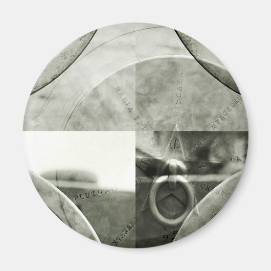 抽象芸術グランジリングや輪 マグネット (正面)