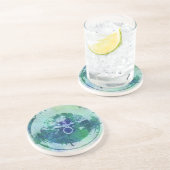 抽象芸術グランジリングや輪nスターサンドストーンコースター コースター (側面)