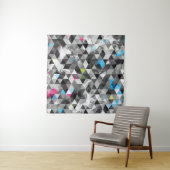 抽象芸術グランジ三角形：シームレスパターン。 タペストリー (インサイチュ(横))