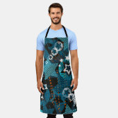 抽象芸術グランジ星型クリエイティブ背景 エプロン (着用した状態)