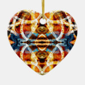 抽象芸術グランジ落書き セラミックオーナメント (正面)