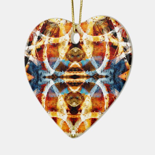 抽象芸術グランジ落書き セラミックオーナメント (左)