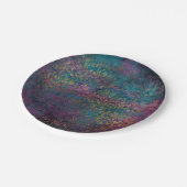 抽象芸術グランジ金ゴールド質感 ペーパープレート (アングル)