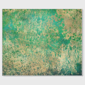 抽象芸術グランジ金ゴールド質感 ラッピングペーパー (フラット)