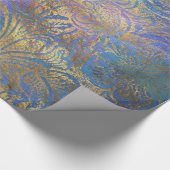 抽象芸術グランジ金ゴールド質感 ラッピングペーパー (角)