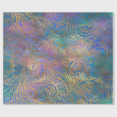 抽象芸術グランジ金ゴールド質感 ラッピングペーパー (フラット)