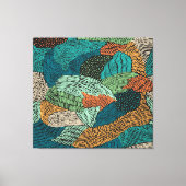 抽象芸術グランジ:シームレスパターンデザイン。 キャンバスプリント (正面)