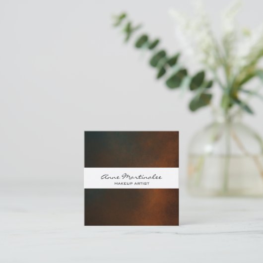 抽象芸術グランジ スクエア名刺 (スタンド正面)