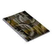 抽象芸術グランジ、モノクロブラウン ノートブック (右側)