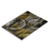 抽象芸術グランジ、モノクロブラウン ノートブック (左側)