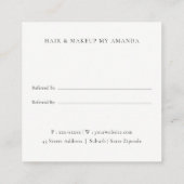 抽象芸術グリッターアイボリー金ゴールドフレンドロゴを参照 スクエア名刺 (裏面)