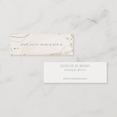 抽象芸術グリッターアイボリー金ゴールド水の色ありがとう スキニー名刺 (正面/裏面)