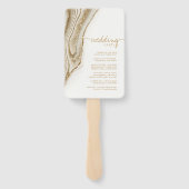 抽象芸術グリッターストラタウェディングパーティーアイボリーID903 ハンドファン (裏面)