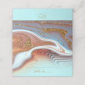 抽象芸術グリッタース結婚トラータのスカイブルーID903 プレイスカード (外部開封)