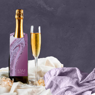 抽象芸術グリッタース結婚トラータのプラムID903 ボトルネックタグ