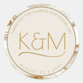 抽象芸術グリッタース結婚トラータ感謝Ch ID903 ラウンドシール