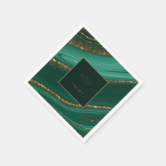 抽象芸術グリッタース結婚トラータ感謝G ID903 スタンダードカクテルナプキン (角)