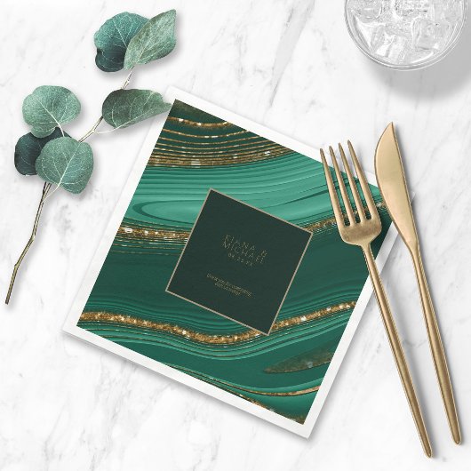 抽象芸術グリッタース結婚トラータ感謝G ID903 スタンダードカクテルナプキン