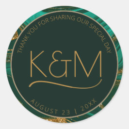 抽象芸術グリッタース結婚トラータ感謝G ID903 ラウンドシール