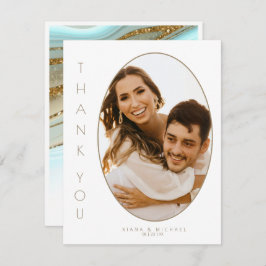 抽象芸術グリッタース結婚トラータ感謝ID903 サンキューカード