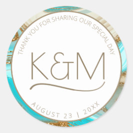 抽象芸術グリッタース結婚トラータ感謝ID903 ラウンドシール