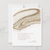 抽象芸術グリッタース結婚トラータ感謝Iv ID903 サンキューカード (裏面)