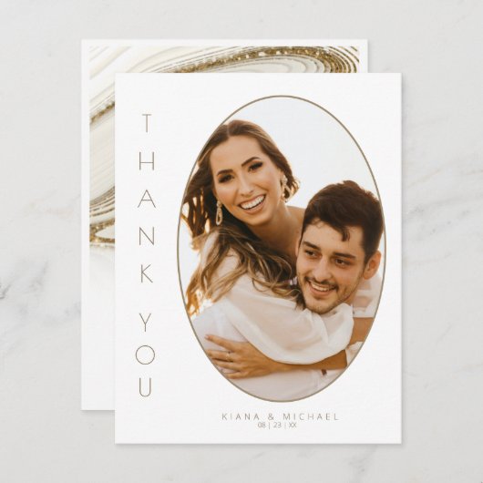 抽象芸術グリッタース結婚トラータ感謝Iv ID903 サンキューカード (正面/裏面)