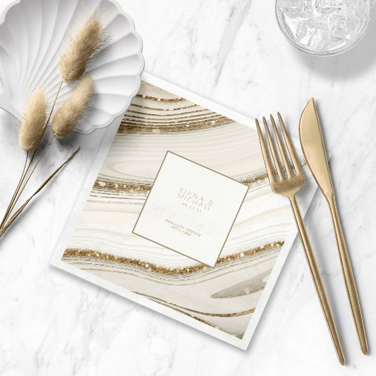 抽象芸術グリッタース結婚トラータ感謝Iv ID903 スタンダードカクテルナプキン