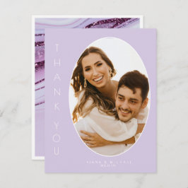 抽象芸術グリッタース結婚トラータ感謝Lc ID903 サンキューカード