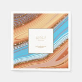 抽象芸術グリッタース結婚トラータ感謝SW ID903 スタンダードカクテルナプキン (正面)