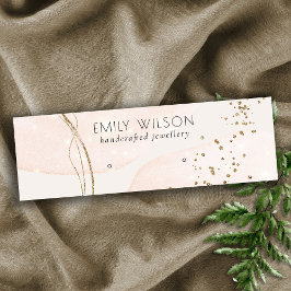 抽象芸術グリッターバラ金ゴールドスタッドイヤリングディスプレイ スキニー名刺