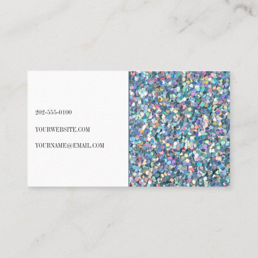抽象芸術グリッターメイクアップヘアーブラッシュ爪、 ネイルアーティスト 名刺 (裏面)