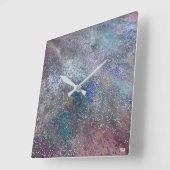 抽象芸術グリッター壁時計 スクエア壁時計 (傾斜)