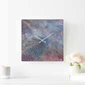 抽象芸術グリッター壁時計 スクエア壁時計 (ホーム)