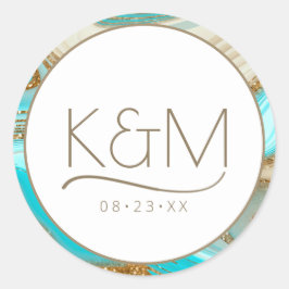 抽象芸術グリッター層のID903 ラウンドシール