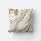 抽象芸術グリッター層アイボリーID903 クッション (正面)