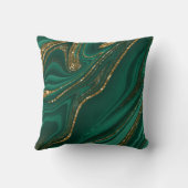 抽象芸術グリッター層グリーンID903 クッション (裏面)