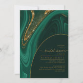 抽象芸術グリッター層ブライダルシャワー緑ID903 (正面)