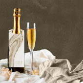 抽象芸術グリッター層結婚のアイボリーID903 ボトルネックタグ