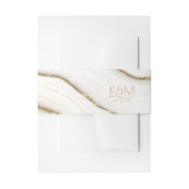 抽象芸術グリッター層結婚のアイボリーID903 招待状ベリーバンド (正面例)