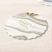 抽象芸術グリッター層結婚の応援アイボリーID903 ペーパーコースター (アングル)