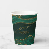 抽象芸術グリッター層結婚の応援緑ID903 紙コップ (正面)