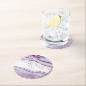 抽象芸術グリッター層結婚の応援薄紫ID903 ペーパーコースター (インサイチュ)