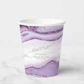 抽象芸術グリッター層結婚の応援薄紫ID903 紙コップ (正面)