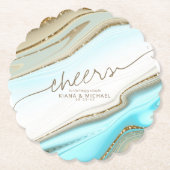 抽象芸術グリッター層結婚の応援ID903 ペーパーコースター (正面)