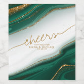 抽象芸術グリッター層結婚の応援Wt Gr ID903 ワインラベル (シングルラベル)