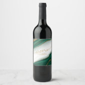 抽象芸術グリッター層結婚の応援Wt Gr ID903 ワインラベル (正面)