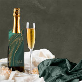 抽象芸術グリッター層結婚の緑2 ID903 ボトルネックタグ